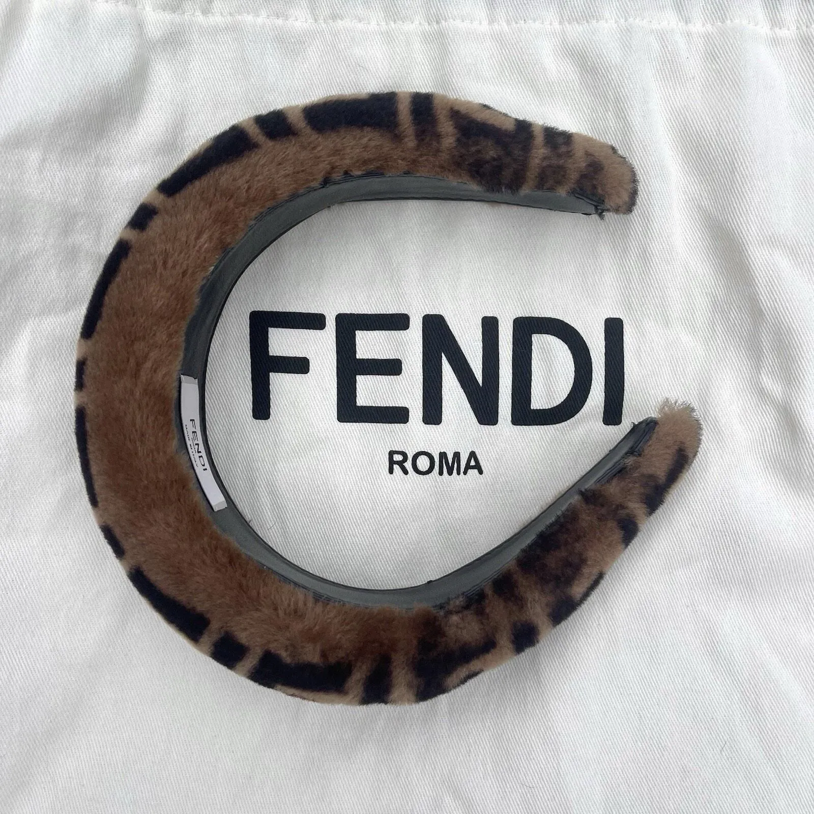 Fendi FF Logo Zucca Shearling Headband · Whatnot: Shop, Sell, Connect