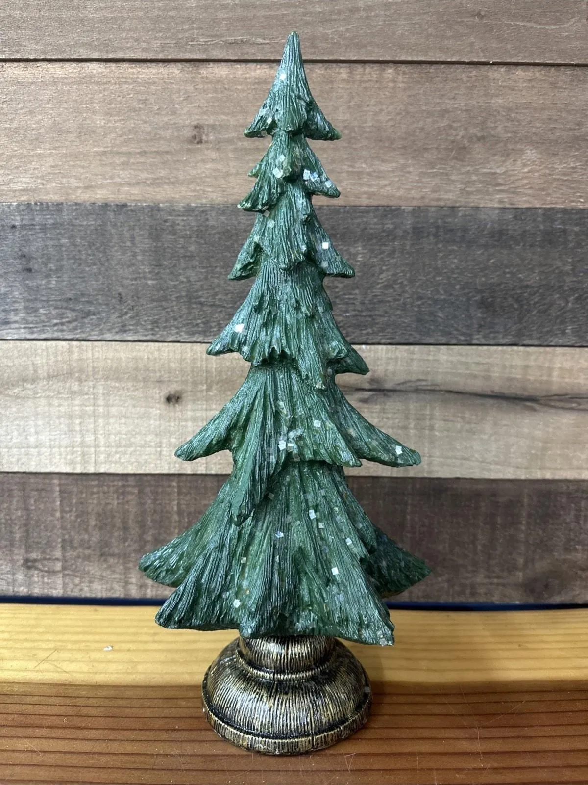 Product image for Green Glistening Snow Tree by Valerie Holiday Decor 14”