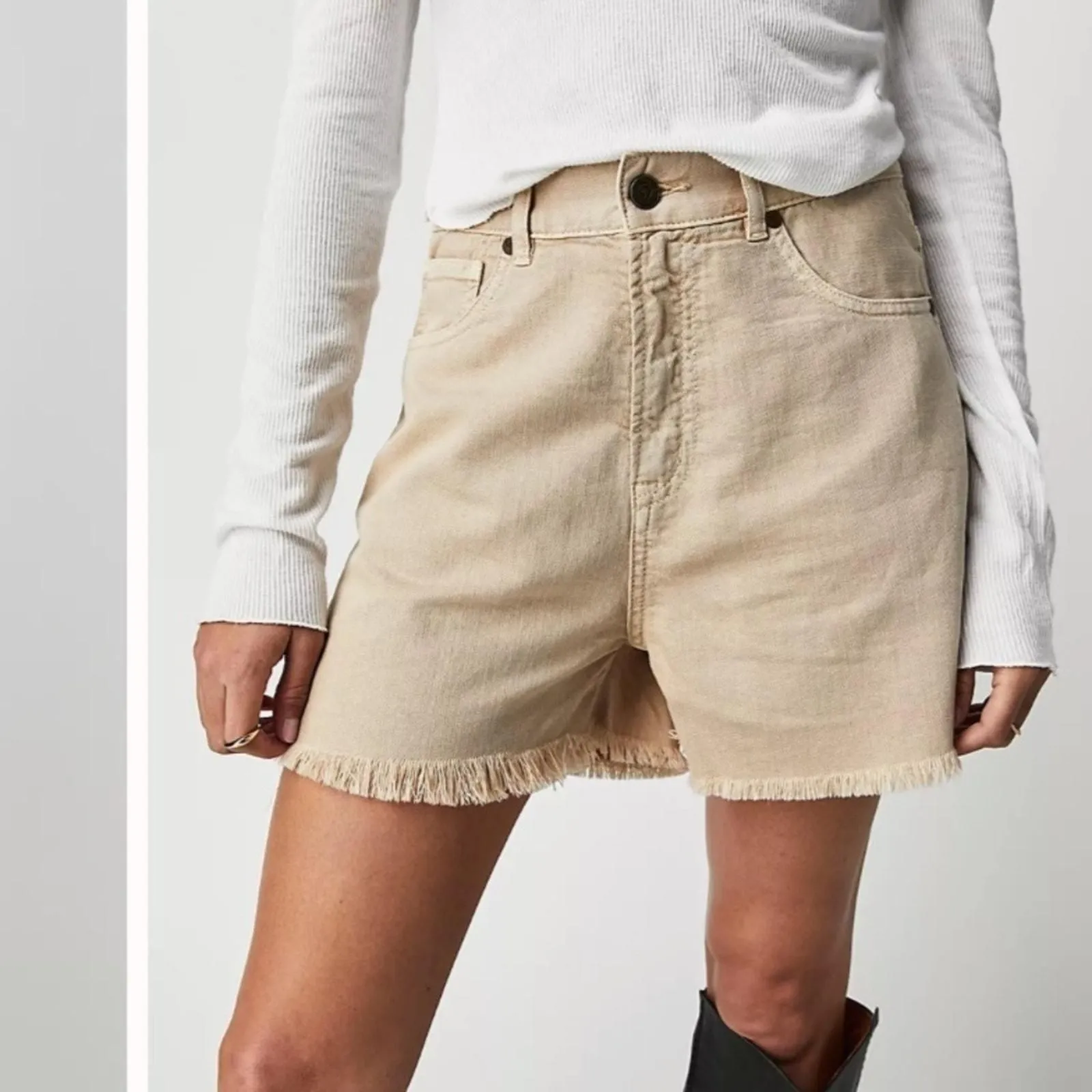 Product image for NWT Sandrine Rose x Free People Distressed Hem Shorts 30 - new-with-tags - sandrine rose