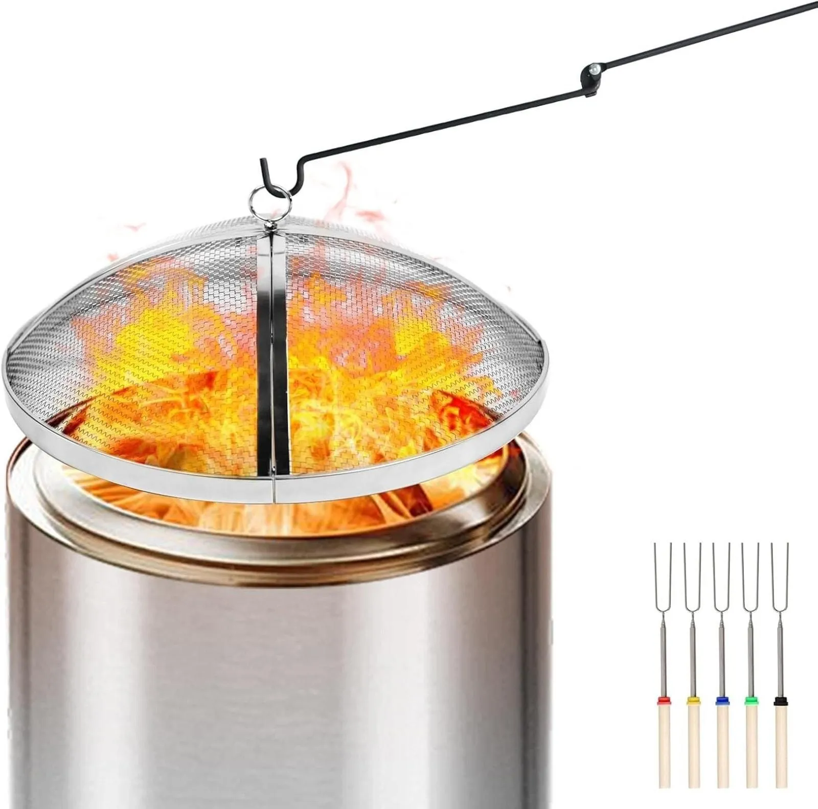 Product image for Fire Pit Spark Screen for Solo Stove Bonfire 19.5-Inch, Stainless Steel Mesh