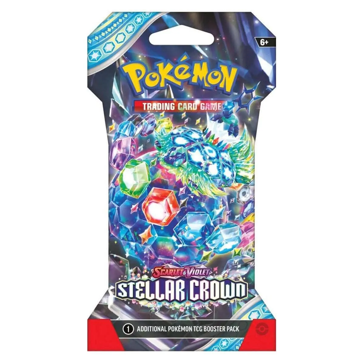 Product image for Pokémon Scarlet & Violet Stellar Crown Sleeved Booster (1 Random)