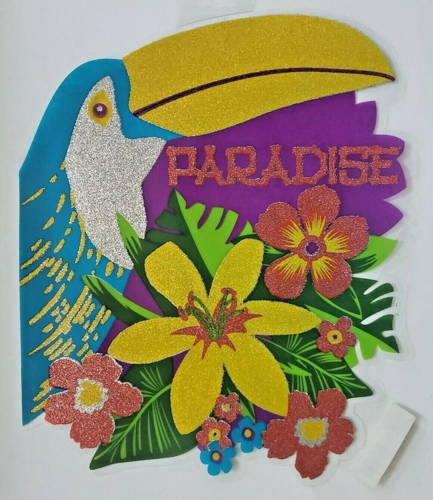 Product image for 1990's Amscan Glitter Toucan Wall Decor New