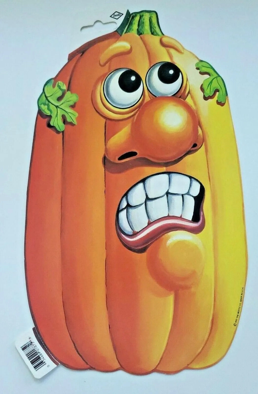 Product image for 1197 Beistle Halloween Diecut Decoration Jack O Lantern Tall Scared Face New