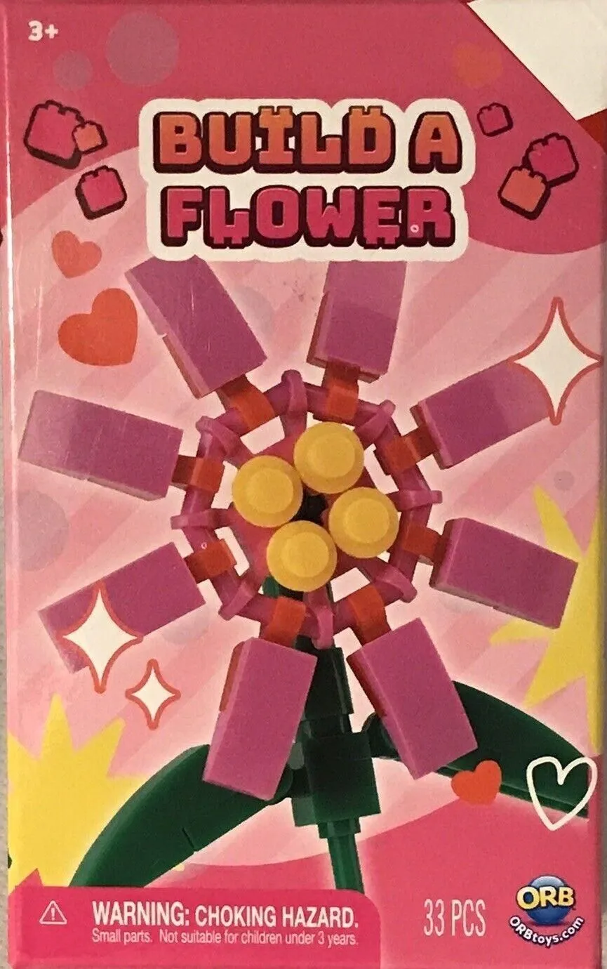 Product image for Build a Flower 33 Piece Pink Daisy Mini Build Set Ages 3+ Orb Toys