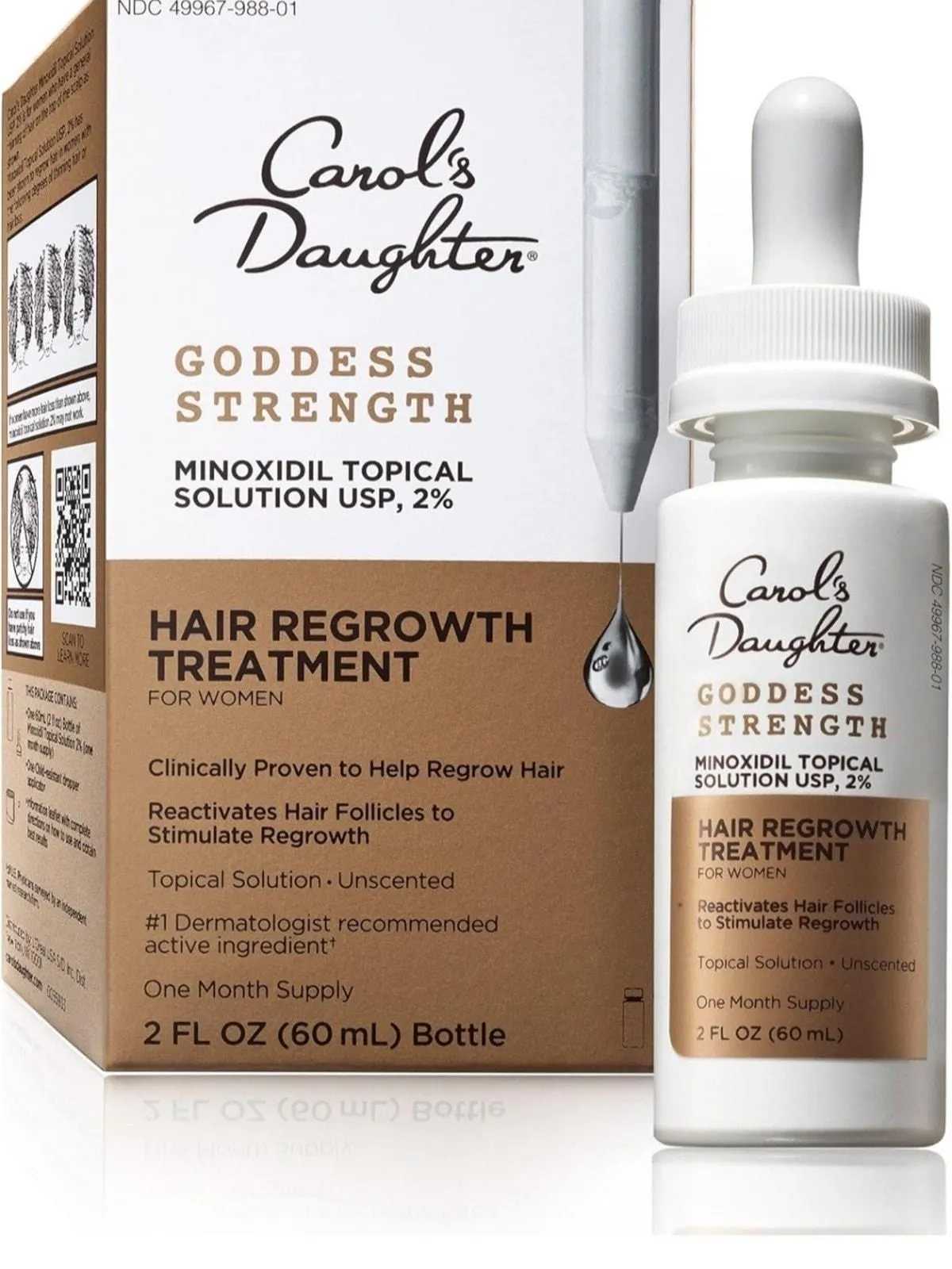 Product image for Carol's Daughter Goddess Strength Hair Regrowth Treatment, 2% Minoxidil, 2 Fl Oz