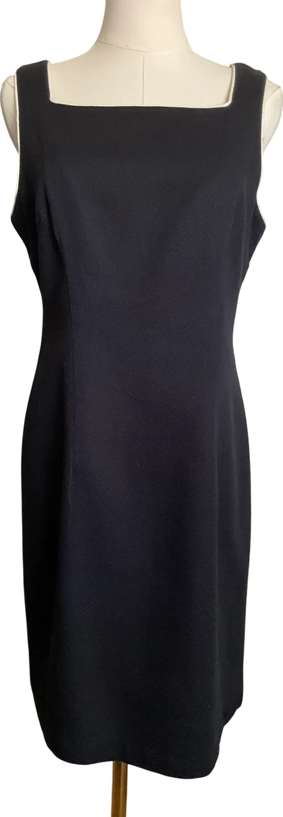 Product image for Jessica Howard Women's Dress Size 10 Sleeveless Black Square Neck Cotton Blend - 10 - Dresses - pre-owned---excellent - Jessica Howard