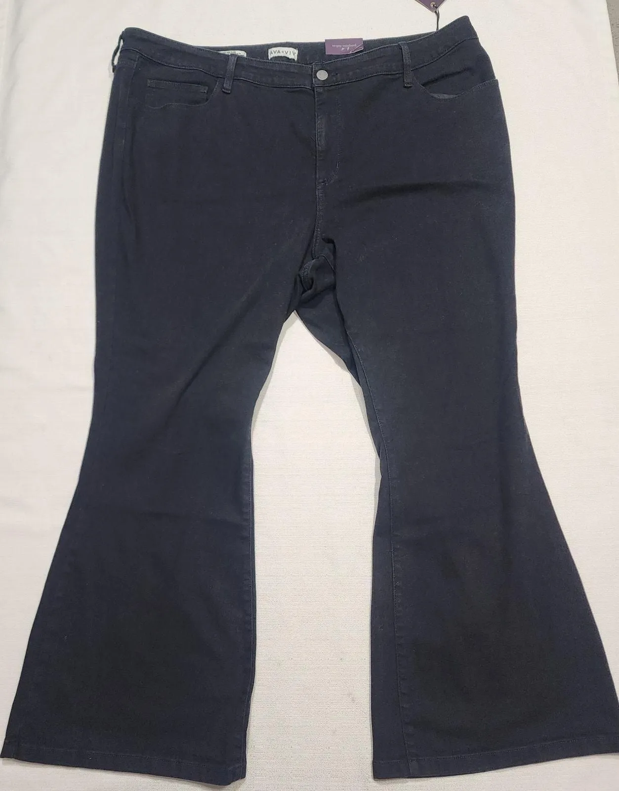 Product image for AVA & VIV Women's High rise flare jeans 26 W46''x L44'' - new-with-tags - Ava & Viv