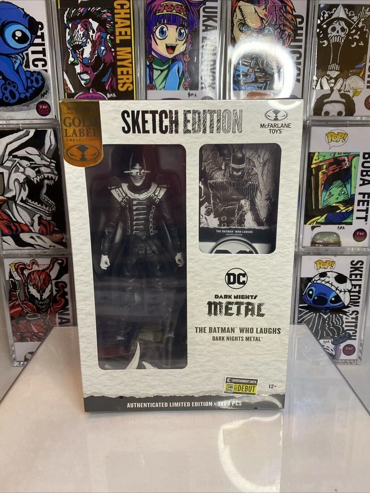 Product image for SDCC 2023 - EE DC Multiverse The BATMAN WHO LAUGHS Sketch Edition Gold Label 7"