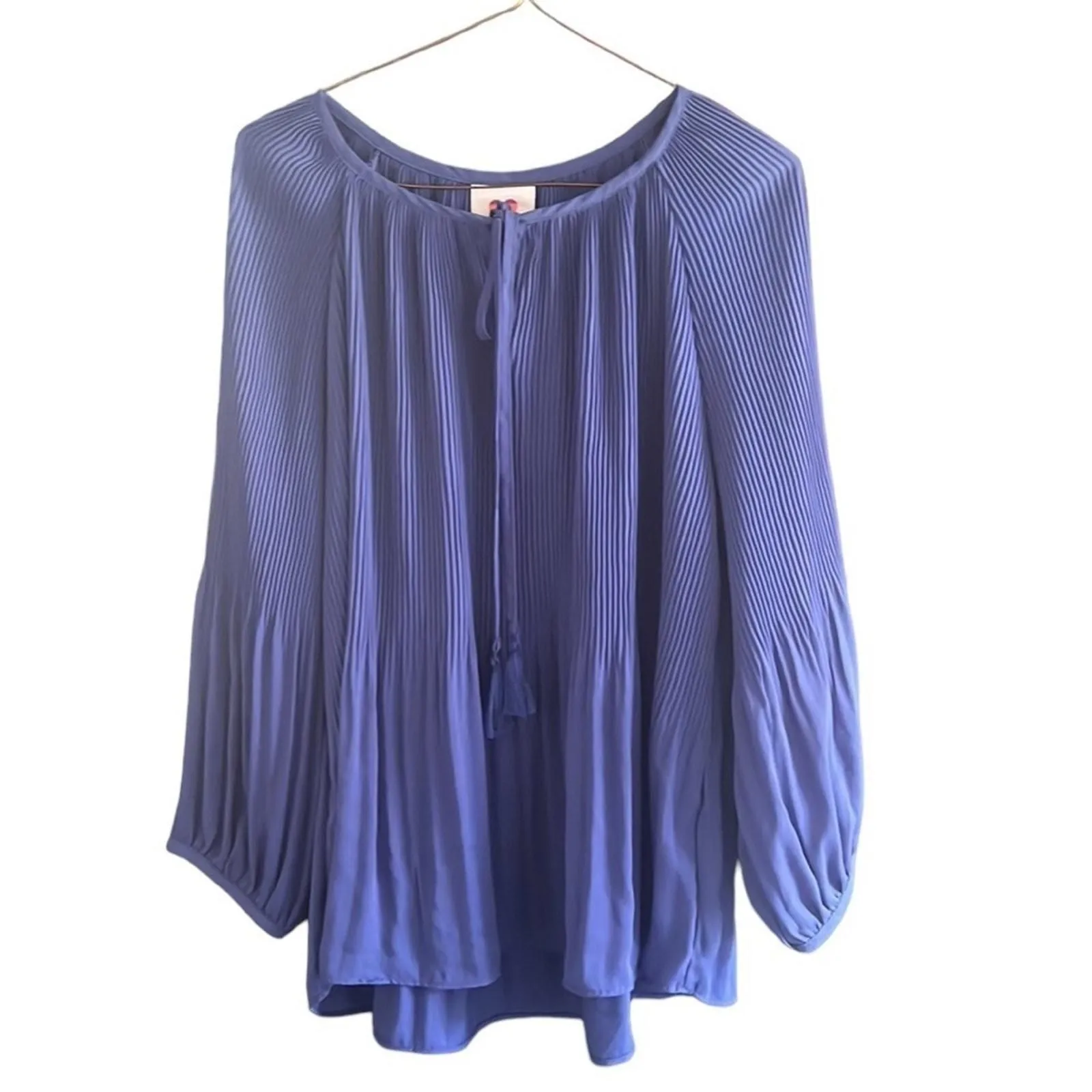 Product image for Hester and Orchard Crinkle Blouse XL Womens Royal Blue Office Top  - pre-owned---excellent - hester and orchard