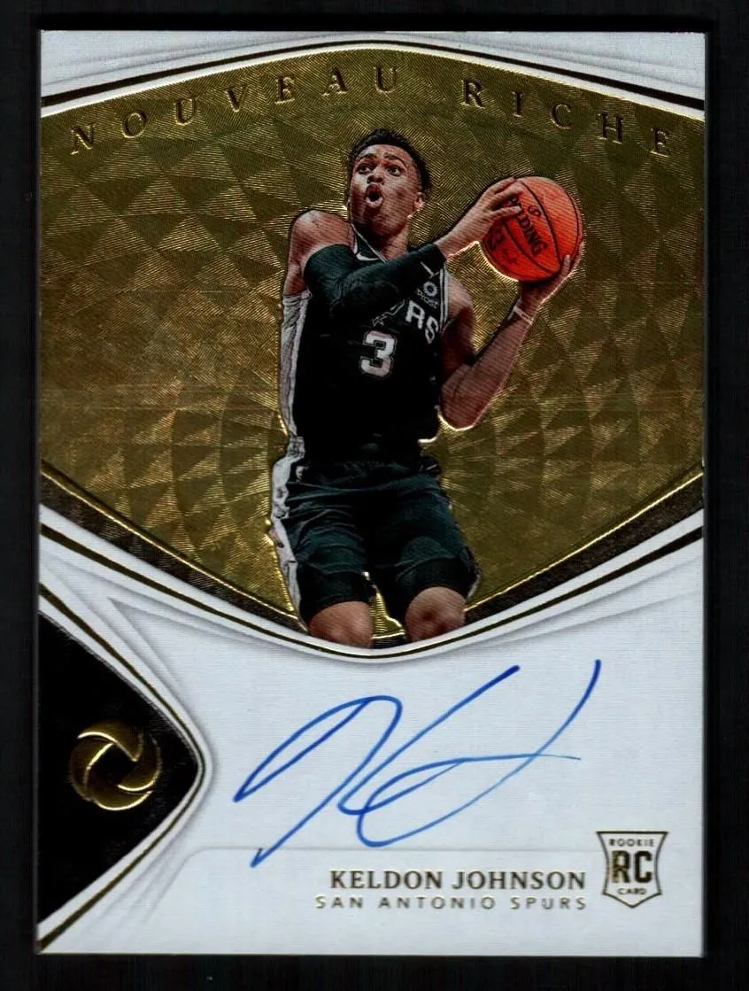 Product image for Keldon Johnson 2020 2019-20 Panini Opulence #NR-KJ Nouveau Riche /10 RC Auto