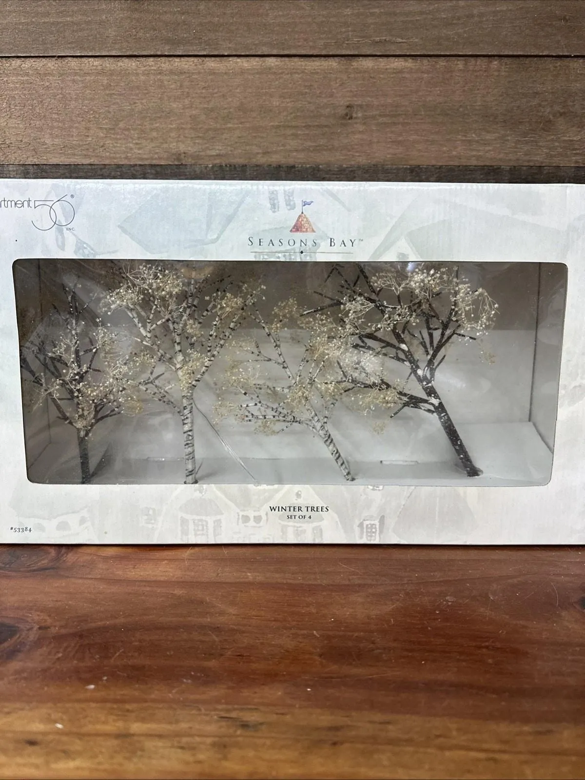 Product image for Dept. 56 Seasons Bay Village Accessory Winter Trees #53384 In Box