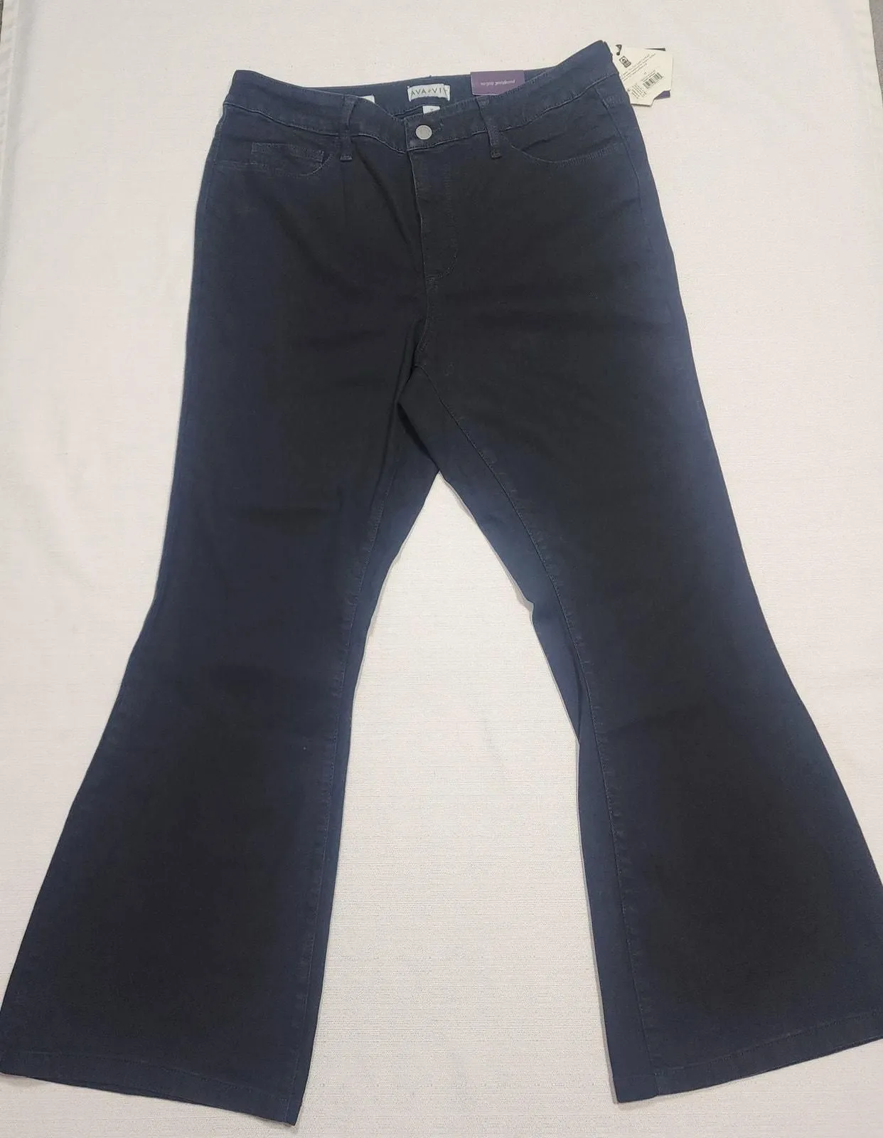 Product image for AVA & VIV Women's High rise flare jeans 17 W36''x L43'' - new-with-tags - Ava & Viv