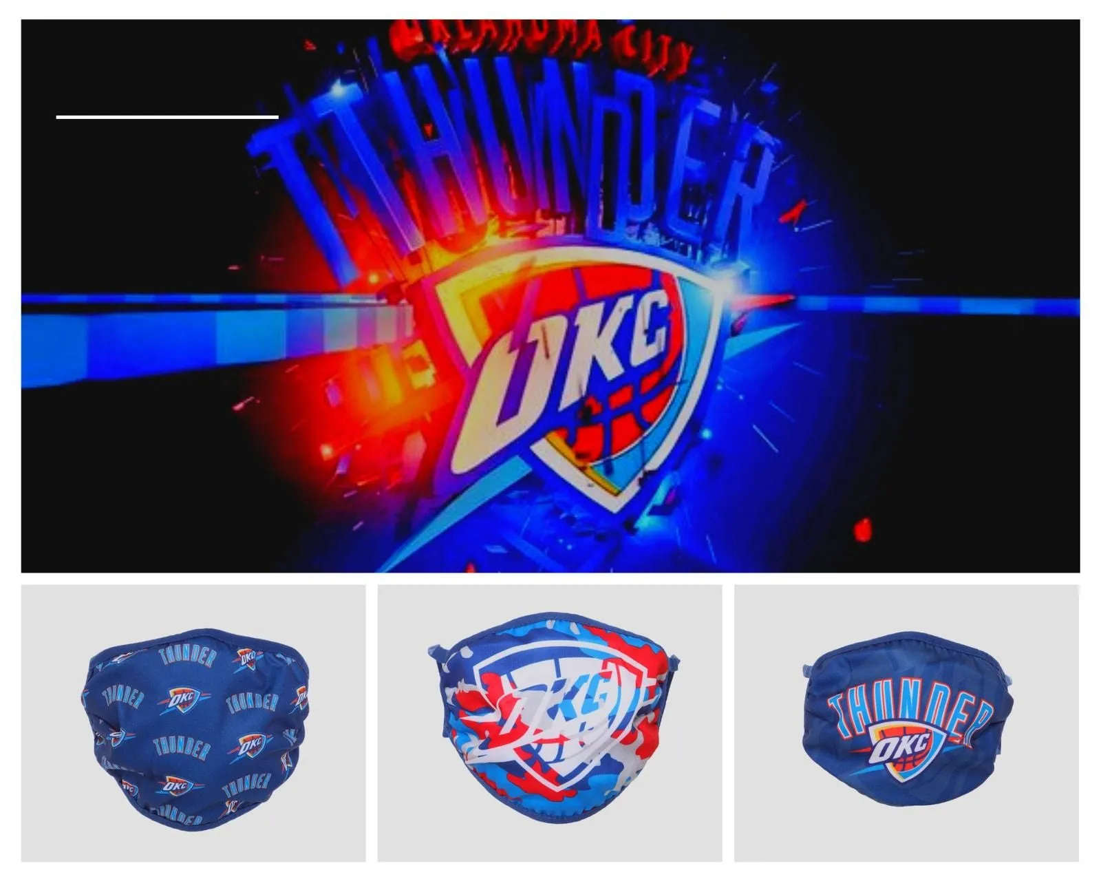 Product image for Face Mask (3) "OKC Thunder" NBA