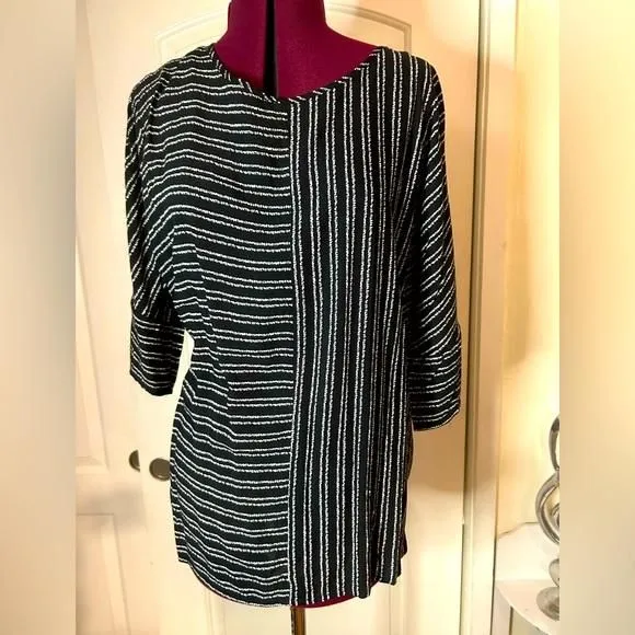 Product image for Boho black and white top med and large