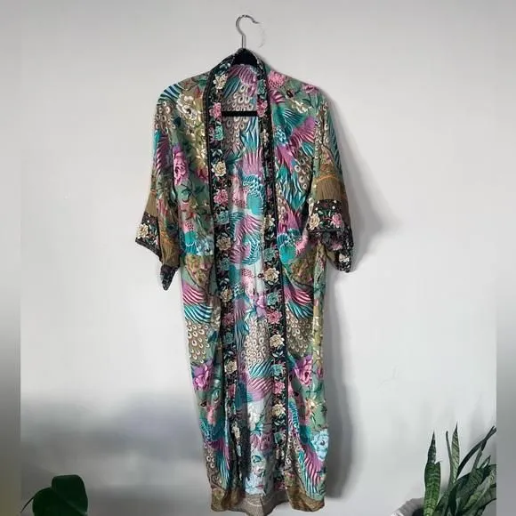 Product image for Boho Woman Floral Robe Kimono!! Small