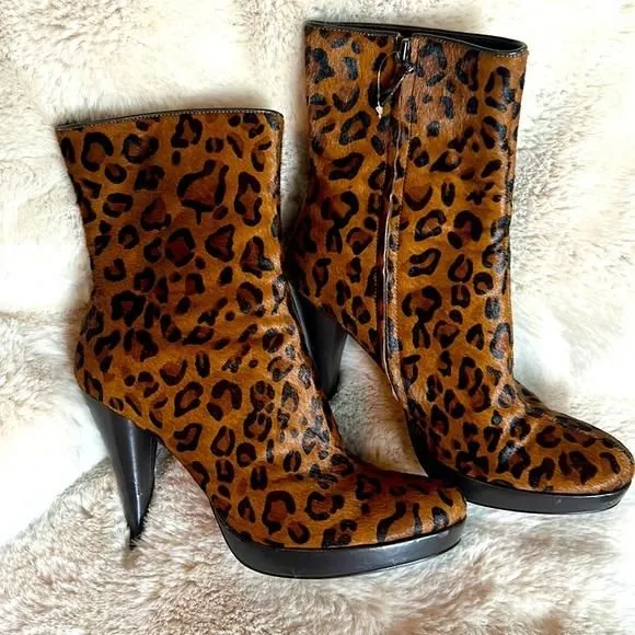Product image for Paolo Cheetah hide print boot size 10.