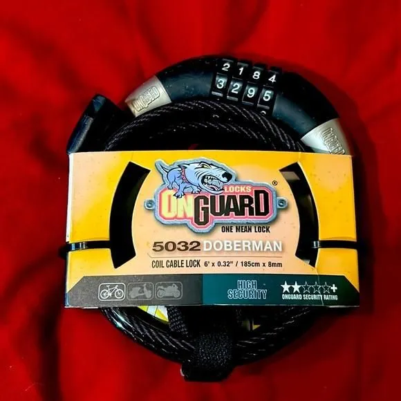Product image for New bike lock - coil cable lock. 6’ long