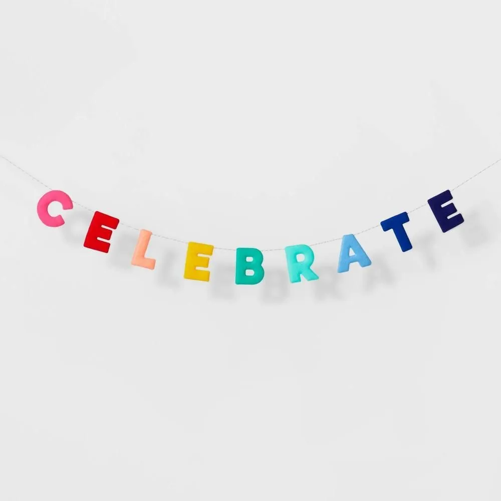 Product image for 3D Felt Garland "Celebrate" - Spritz™