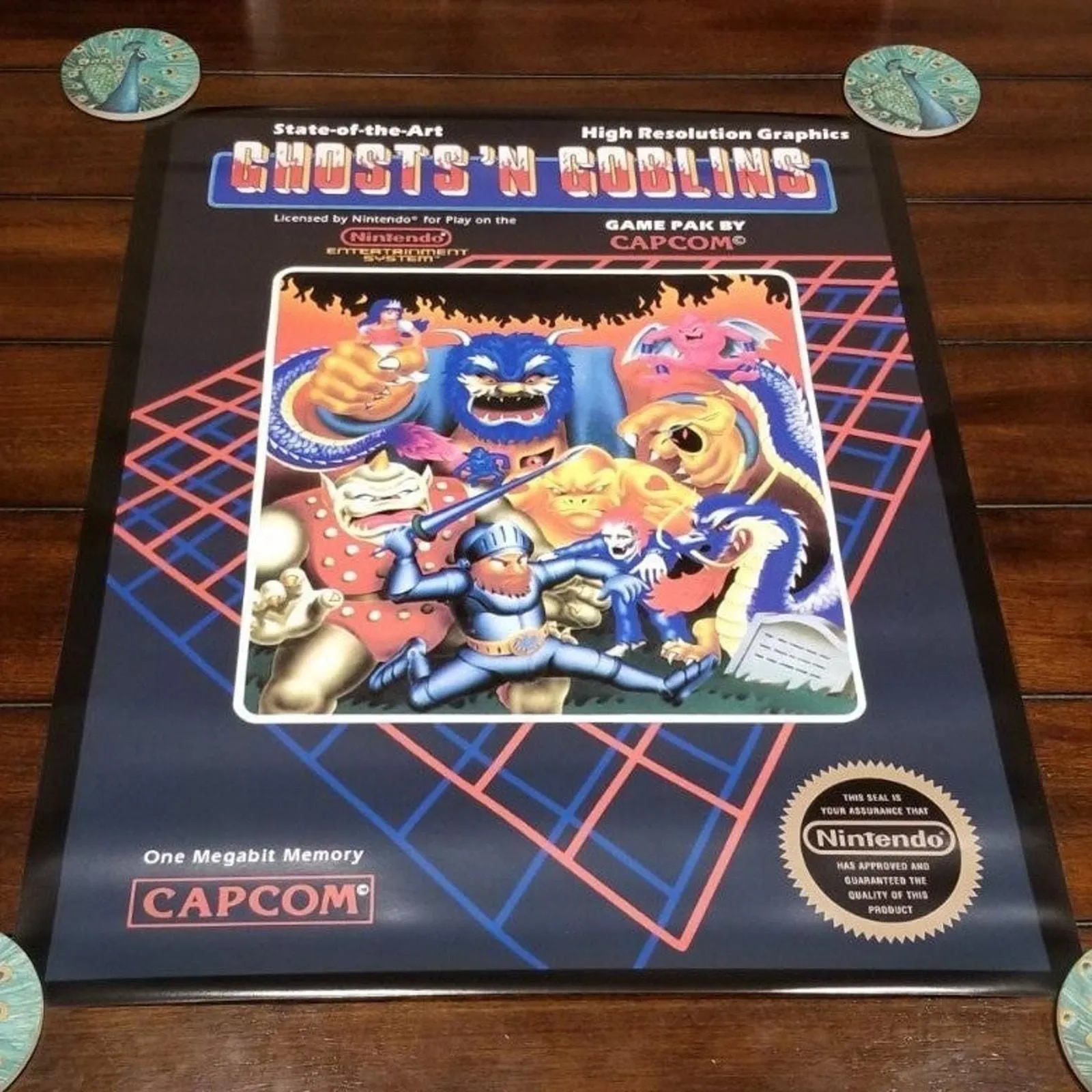 Product image for Poster - Ghosts 'N Goblins, NES cover art (NEW) - Capcom - Nintendo