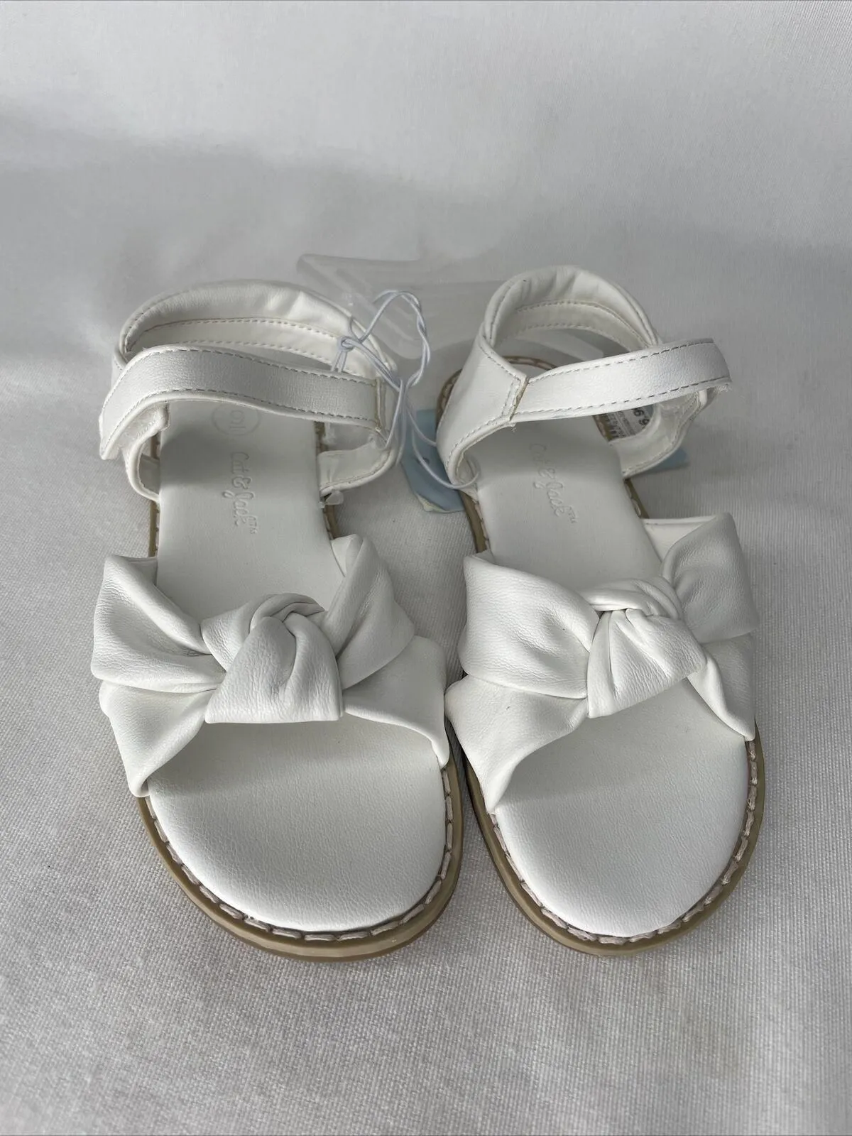 Product image for Toddler Girls Ankle Strap Sandals White, NWT, cat & Jack Size 9 - Cat & Jack