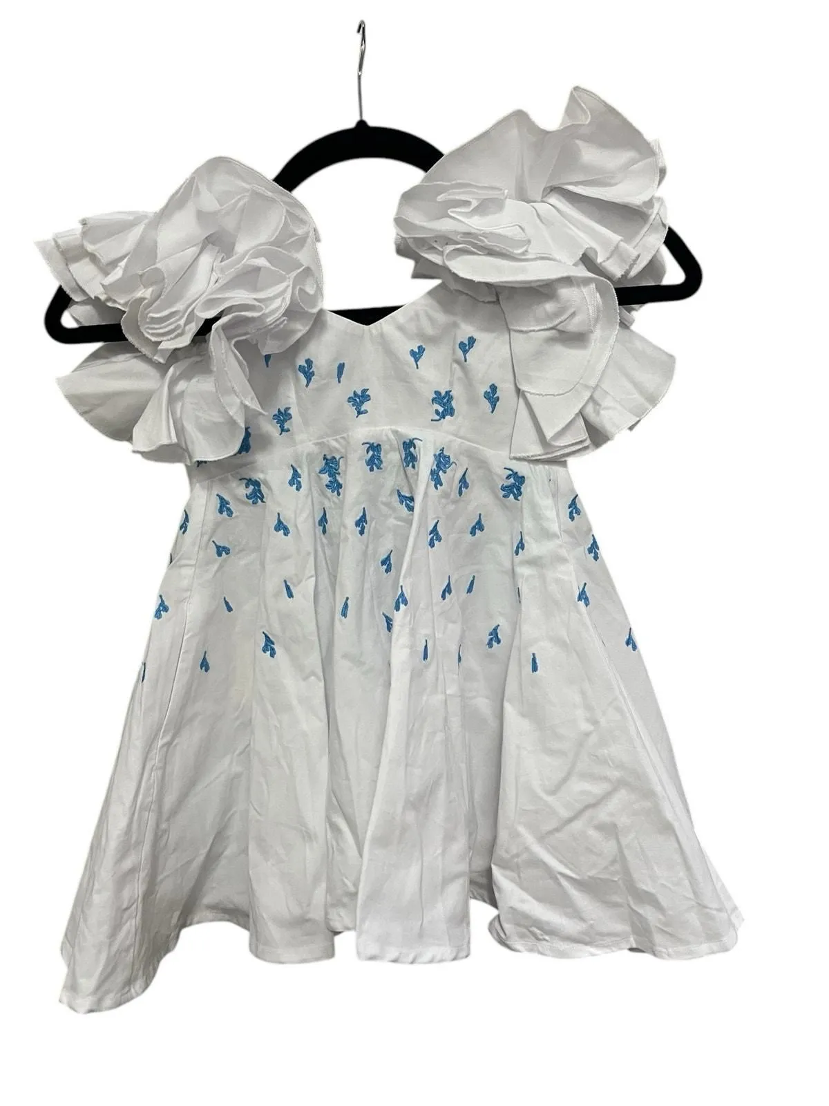 Girls Fanm Mon Galata Linen Dress Size 2 Toddler Formal Embroidered