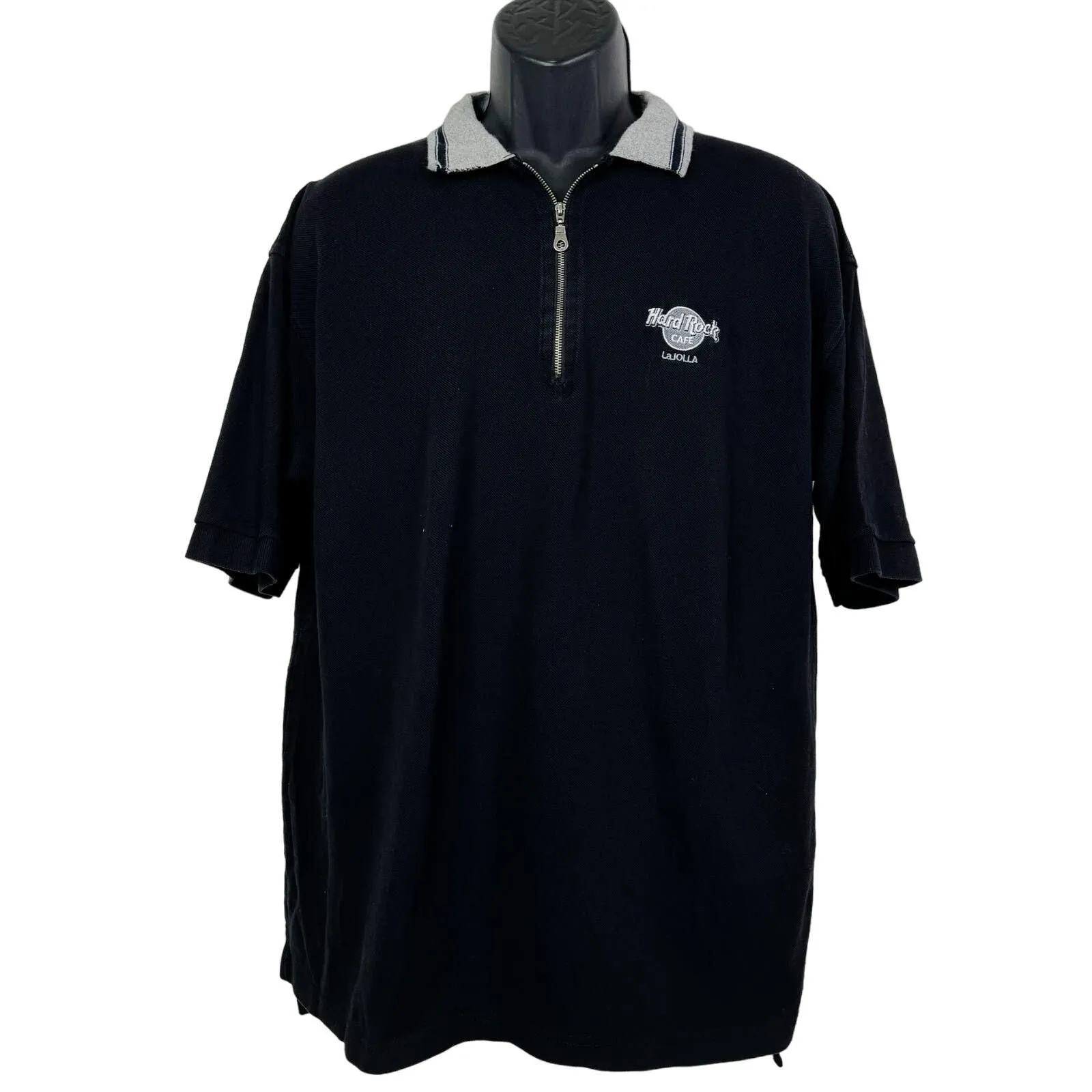 Product image for Vintage 90s Mens Hard Rock Cafe La Jolla Rock & Roll Polo SZ XL - Hard Rock Cafe