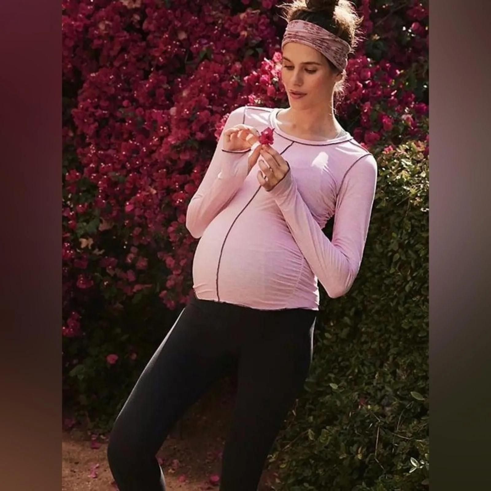 Product image for People FP Movement x Hatch Right On Run Layer in Pink RoseHaze Top long sleeveXL - FP Movement by Free People