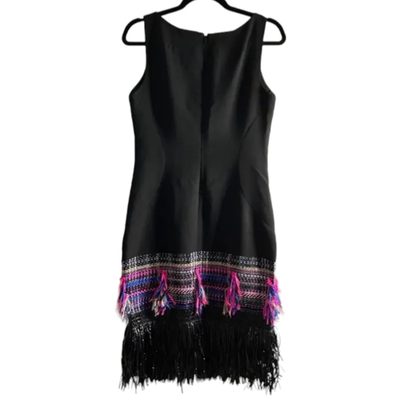 MILLY Black Multi Color-Couture Tweed Fringe Dress. Size 4, New with Tags -  798 - 4 - Dresses - new-with-tags - MILLY  Whatnot: Shop, Sell, Connect