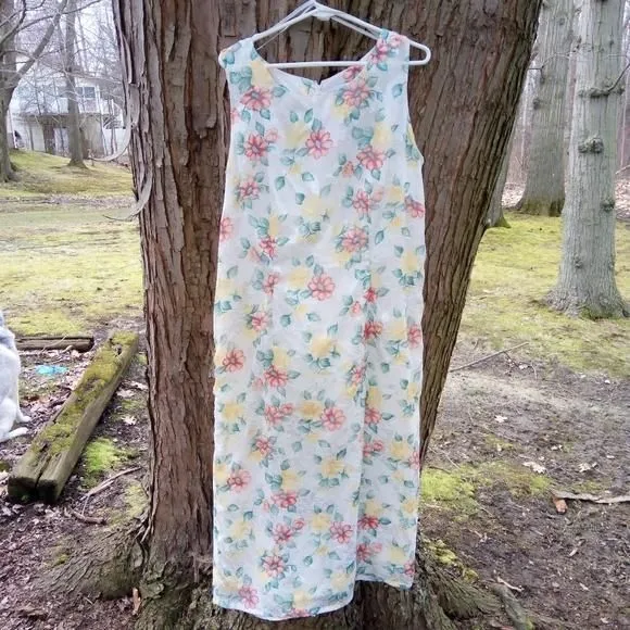 Product image for Vintage 90s Fashion Bug floral spring maxi tank dress in Plus 18