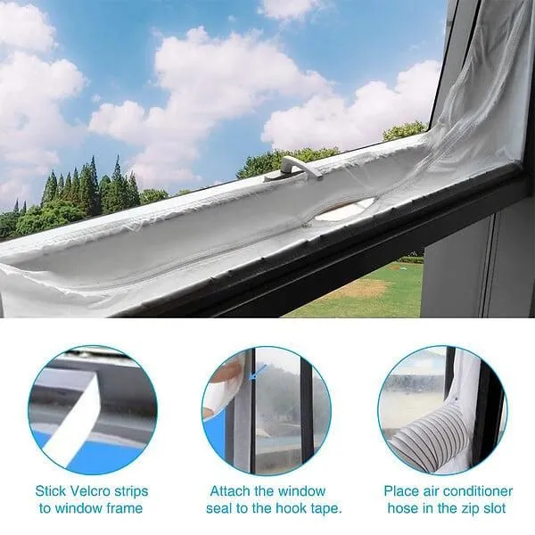 Product image for Joint de fenêtre pour climatisation mobile – Polykit 400 cm – Blanc – Voltman