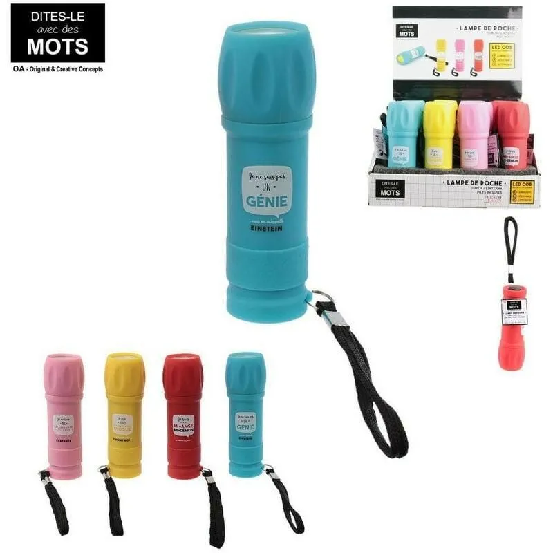 Product image for Lampe Torche LED COB Toucher Soft - piles incluses - couleurs assorties