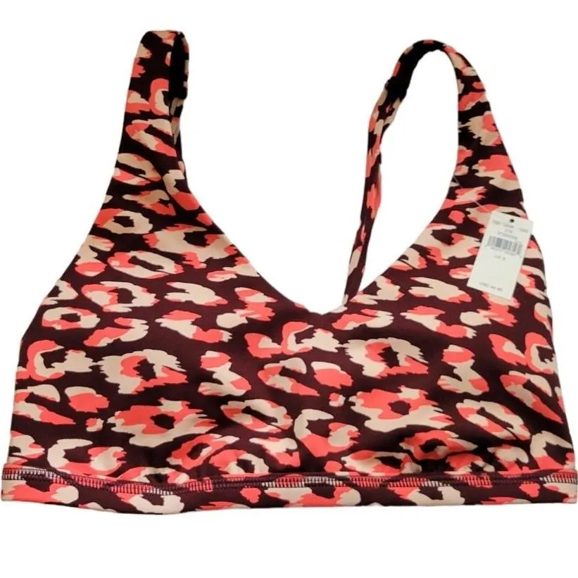 Product image for NWT Offline Aerie Leopard Print Mesh Back Sports Bra Brown & Pink Athleisure - S - new-with-tags - OFFLINE by Aerie