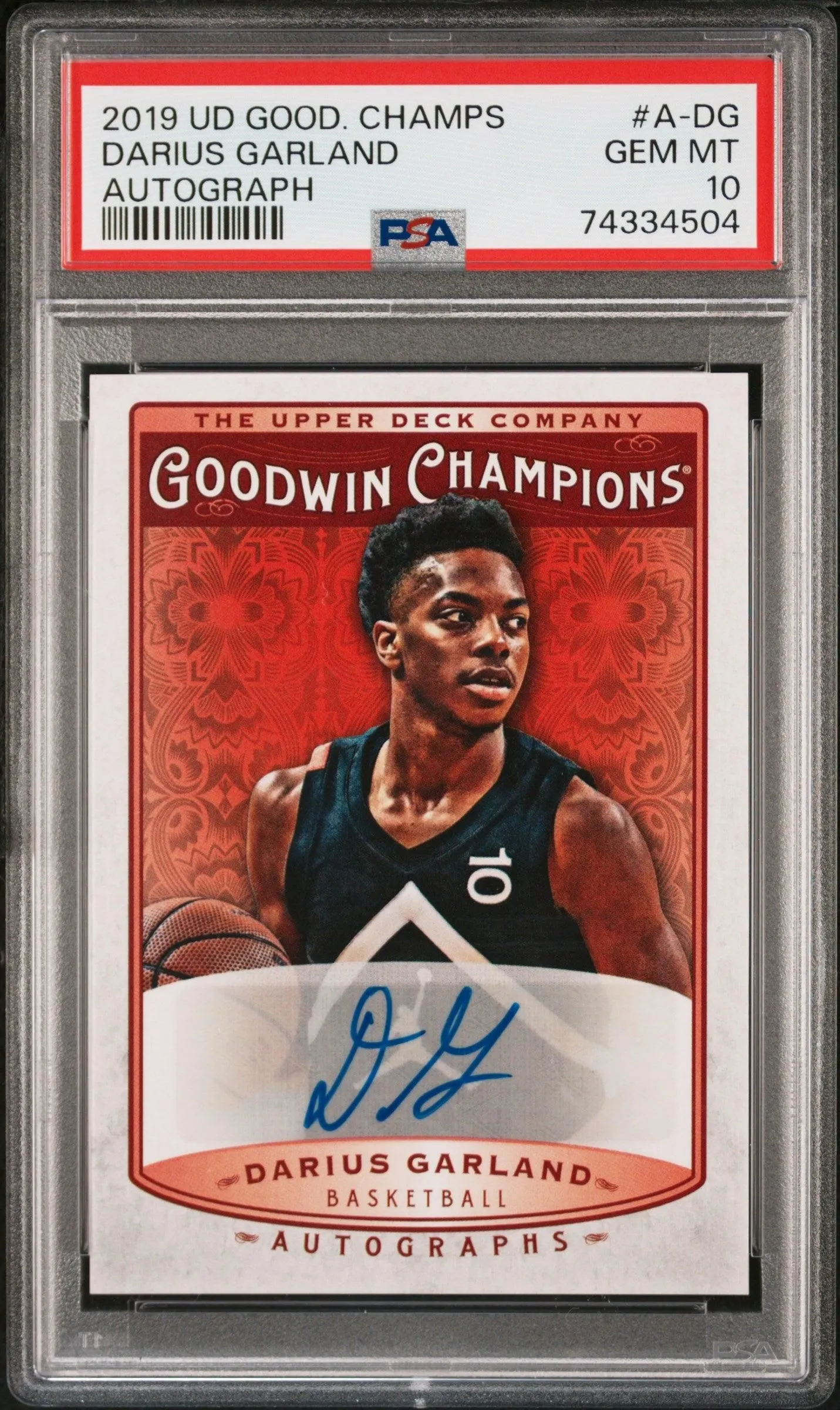 Product image for DARIUS GARLAND | 2019 UPPER DECK GOODWIN CHAMPIONS AUTOGRAPH A-DG | AUTOGRAPH | PSA GEM MT 10 - 74334504 - 74334504