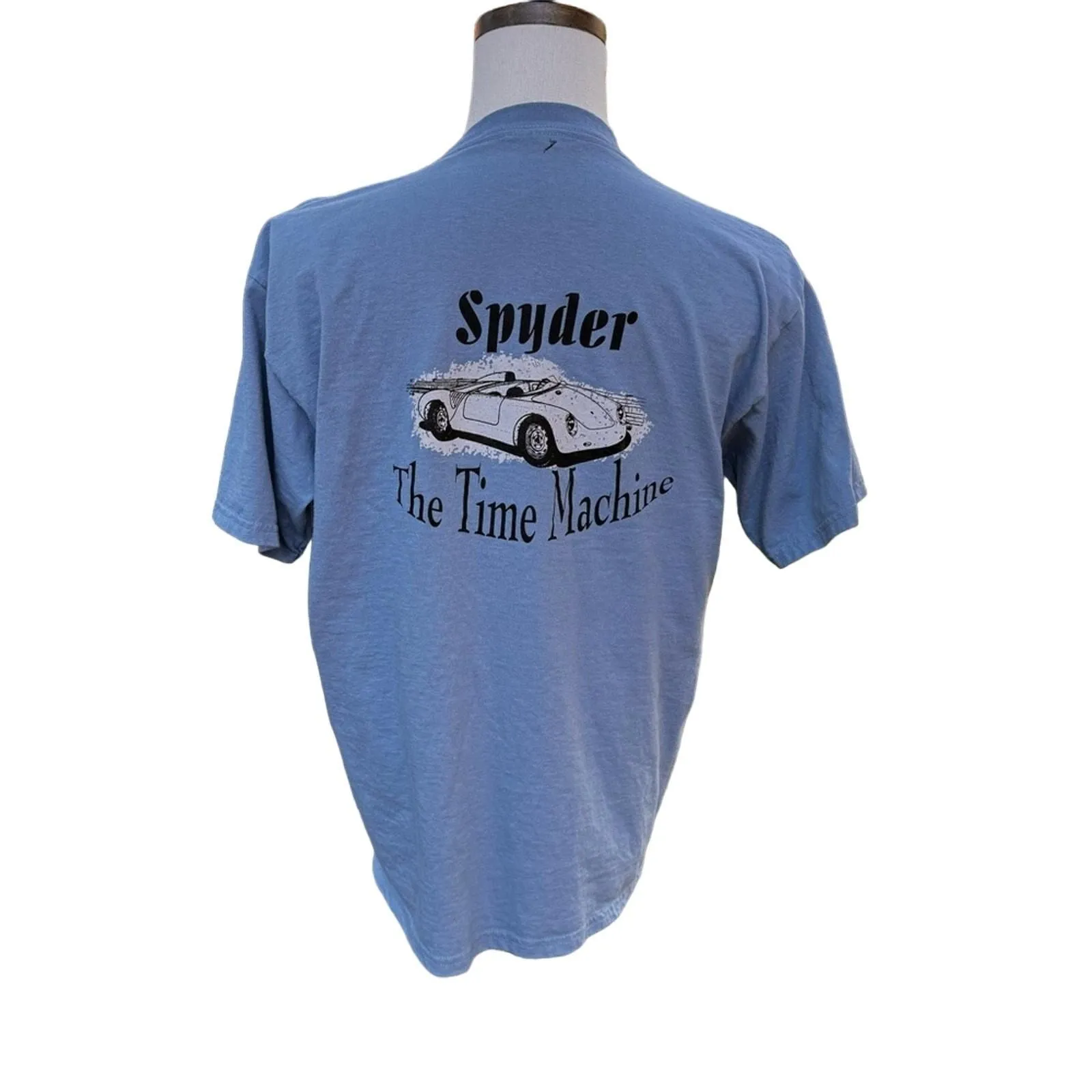 Product image for Sports Car Steel Blue Tee T-shirt Men's Size Large - pre-owned---good - Gildan