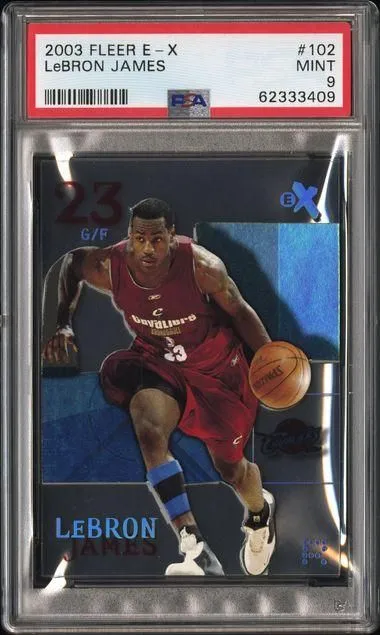 Product image for 2003 FLEER E-X LeBRON JAMES #102 PSA MINT 9 - 62333409 - 62333409