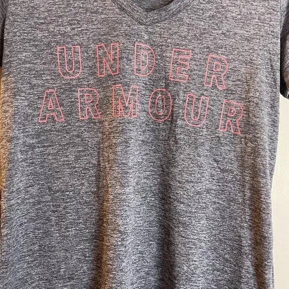 Product image for Gray and Pink Under Armor Tshirt