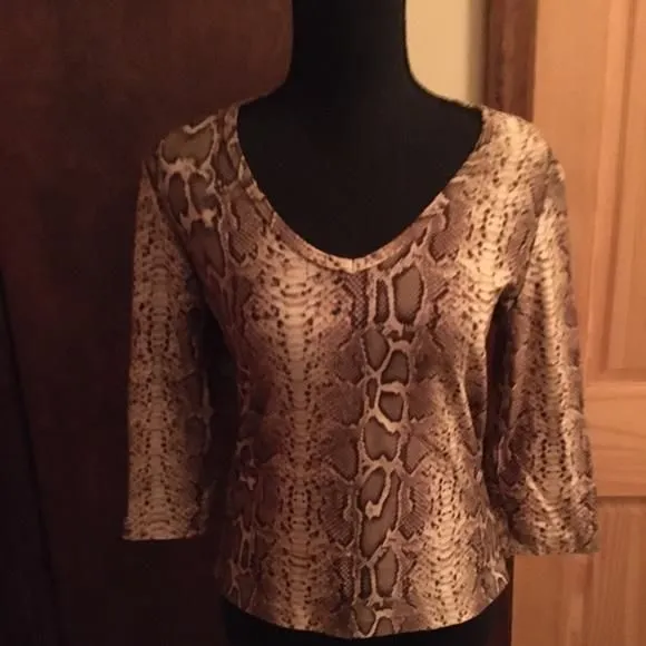 Product image for Reptile-Print Stretch Top