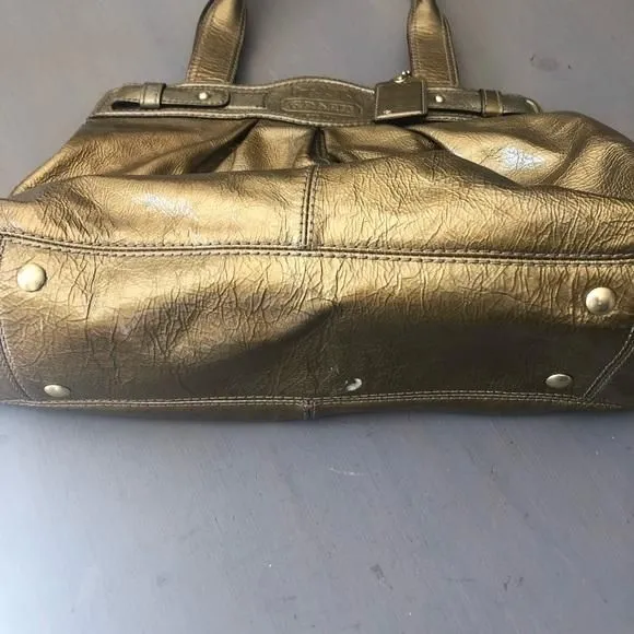 Product image for Large Metallic Gold Coach Bag