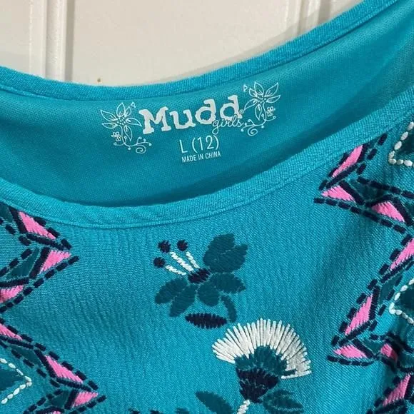 Product image for Girl’s Turquoise Bohemian Style Mudd Dress Size 12