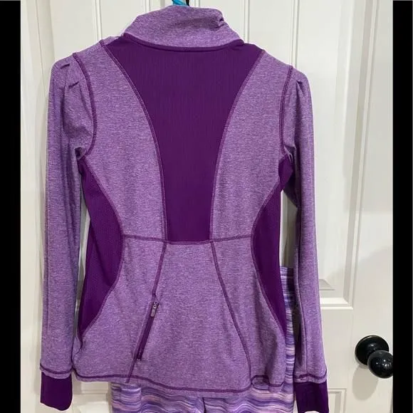 Product image for Purple Girls Athletic Zip-up and Leggings (Top XS Juniors & Bottom 10/12 Plus)