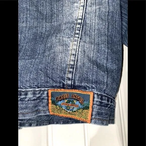 Product image for Paris Angel World Famous Jean Jacket Dark Stonewashed (Large)