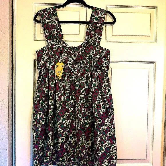 Product image for Woman’s Boho Babydoll Dress Floral Print With Ring Neckline Size Large NWT