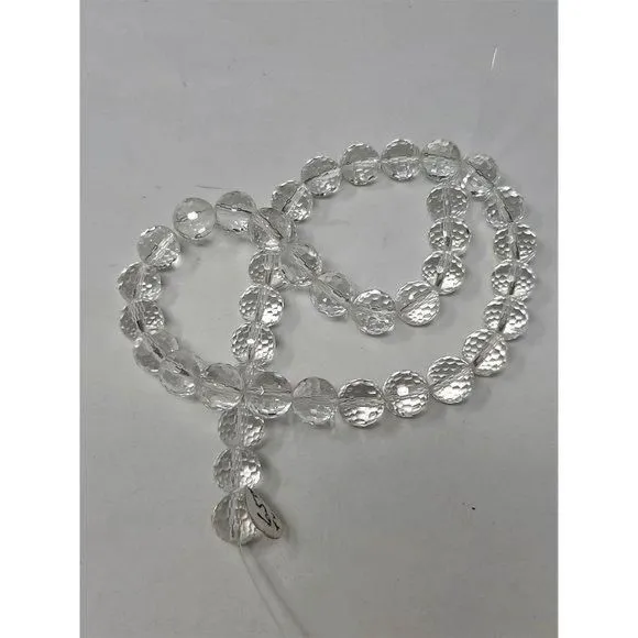 Product image for Rock Crystal Quartz Faceted Round Beads 10 mm