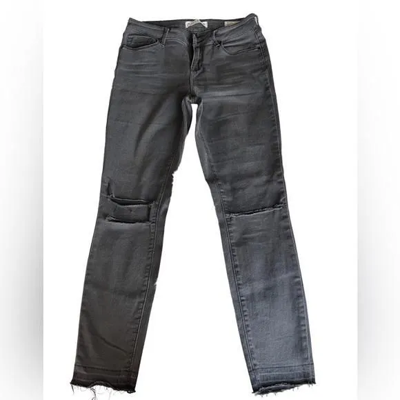 Product image for Bullhead Mid Rise Ankle Skinny Charcoal Jeans Size 28