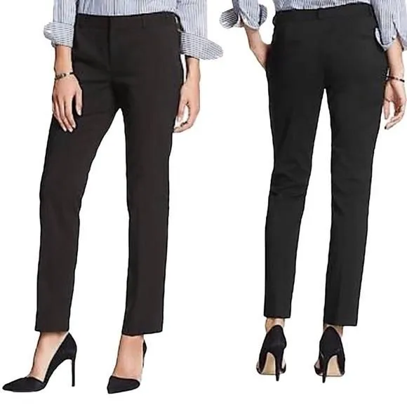 Product image for Banana Republic Martin Fit Black Wool Ankle Pants size 6