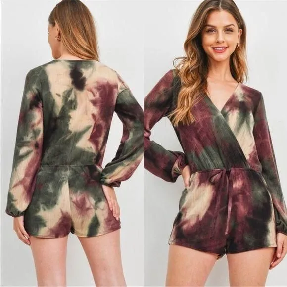 Product image for TIE Dye Surplice Romper