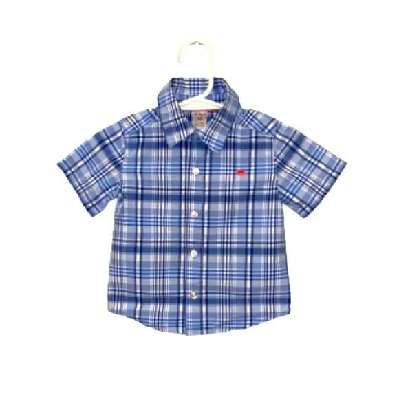 Product image for Carter’s Baby Boy Plaid Button Down Shirt Size 12 Months