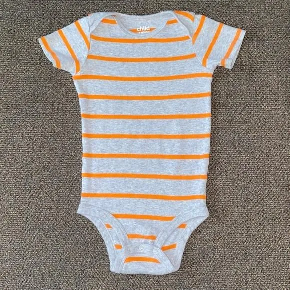 Product image for Child Of Mine Gray & Orange Onesie Size 18 Months
