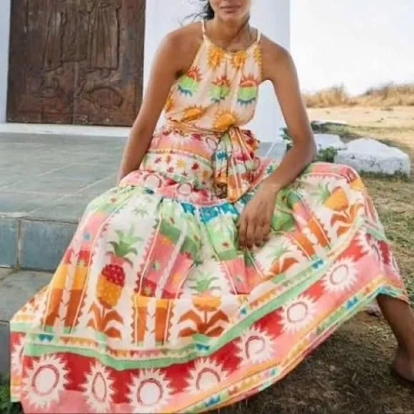 farm rio orange sunset maxi dress FARM Rio
