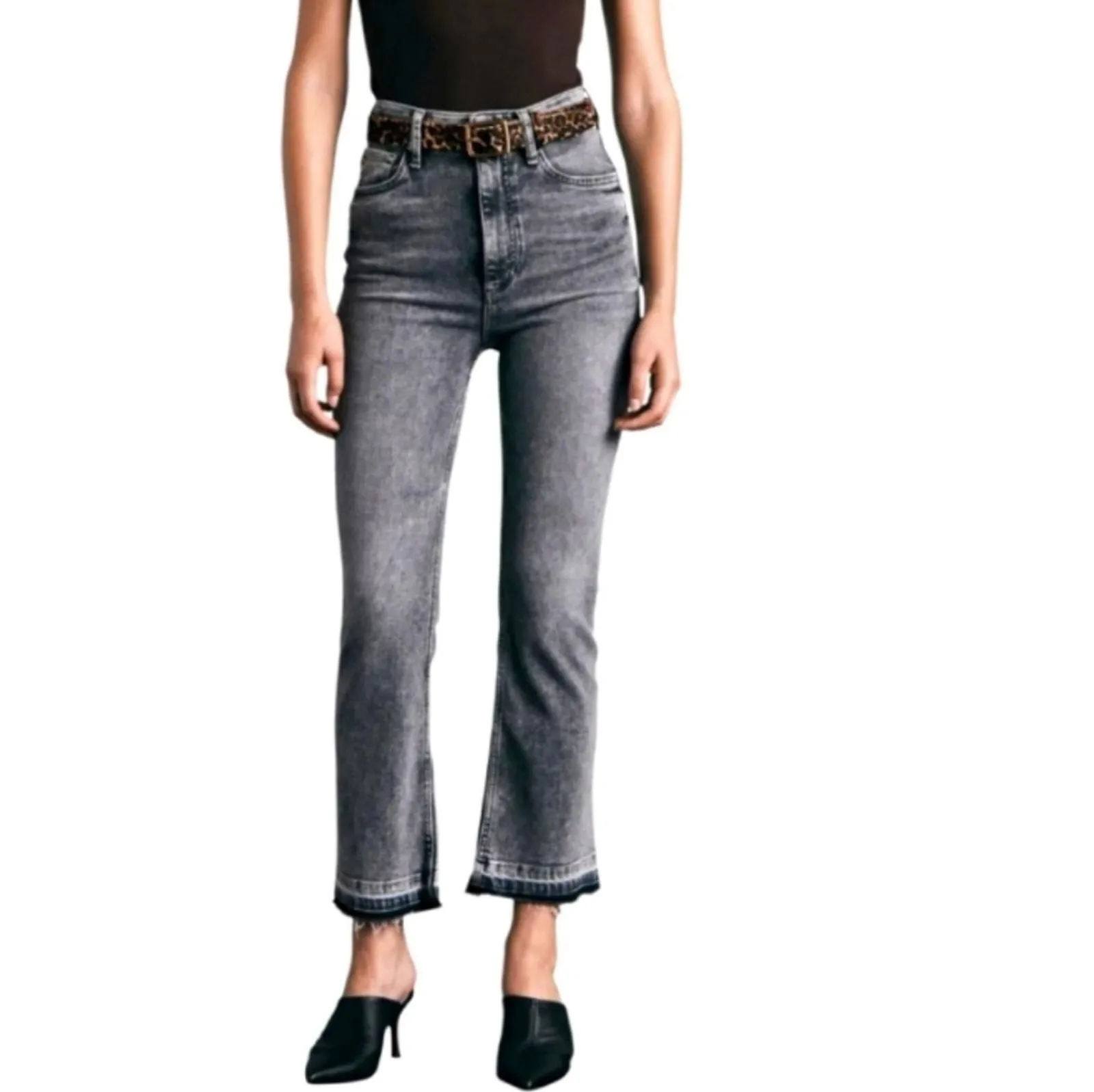 Product image for $225 Rag & Bone Casey Gray Ankle Cropped Jeans Size 24, New - rag & bone